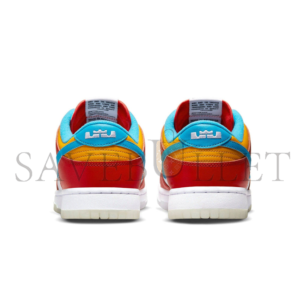 NIKE LEBRON JAMES X NIKE DUNK LOW FRUITY PEBBLES DH8009-600